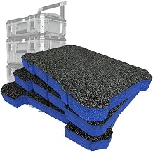 Shadow Foam Insert Pack Made for FLEX STACK PACK 3 Piece Storage System - Cut and Peel Foam Inserts | Blue, 50mm