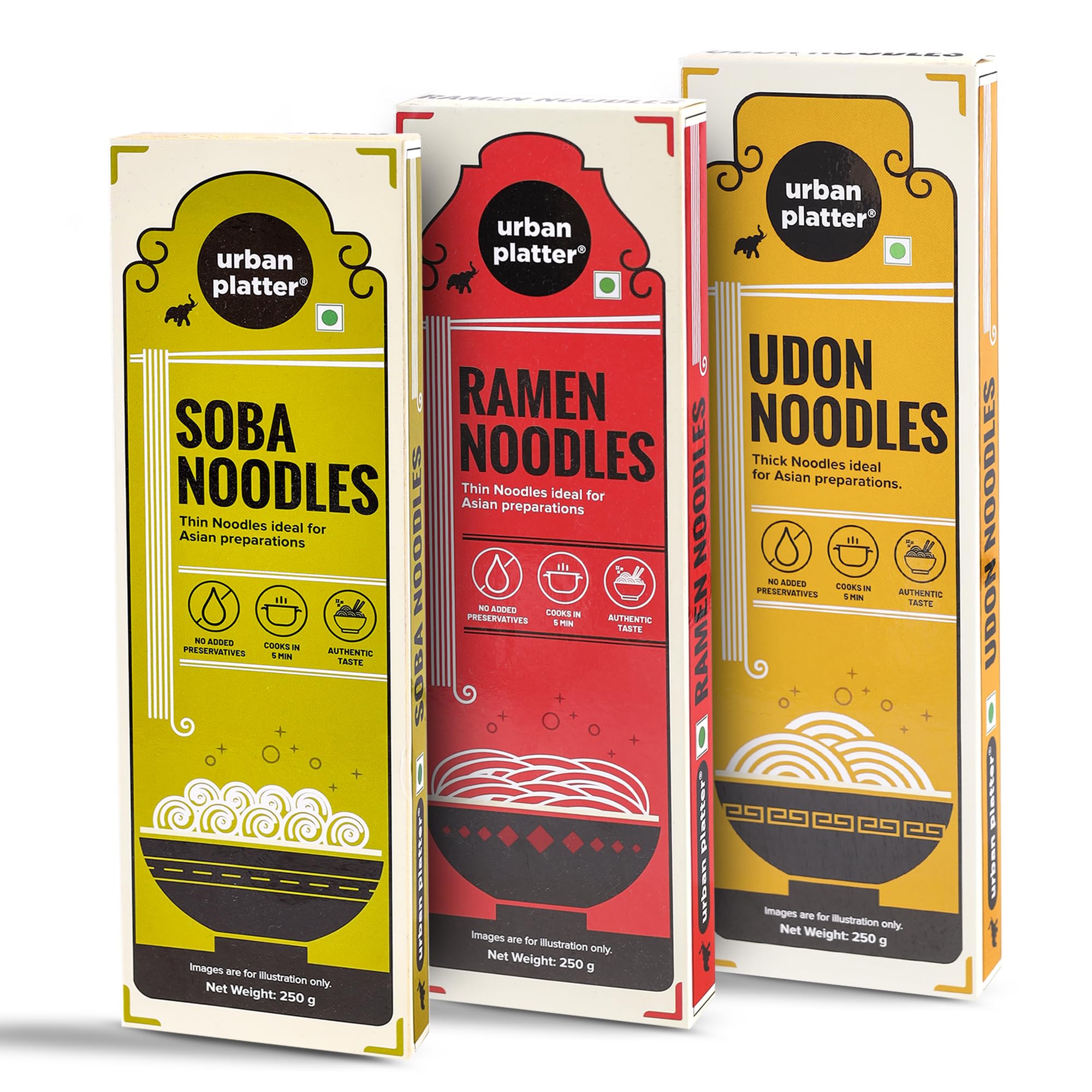 Urban Platter 3 Noodle Combo Pack (Soba, Ramen and Udon Noodles, 250g Each) (B0B56MYS7D) Amazon Price History, Amazon Price Tracker