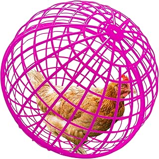 19.6" Movable Ball-Shaped Animals & Poultry Cages,Pet Safe Walking Net, Farm Courtyard Outdoor Accessible Rolling Rabbit Duck Hutch Chicken Coop,Preventing Dog Bites Trampled by Horse