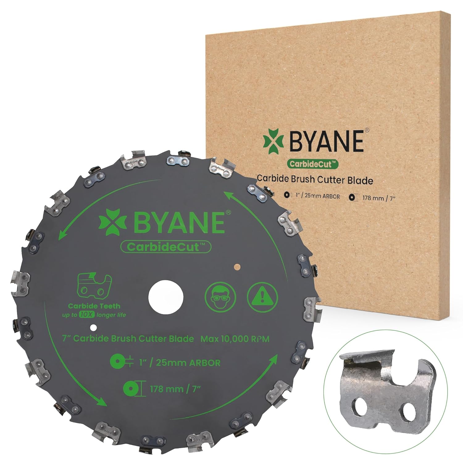 BYANE 7-Inch Carbide Brush Cutter Blade Review: Tough Brush Trimming for Overgrown Backyards
