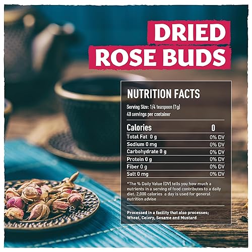 Miniatura 2 de Eastanbul Brotes de rosas secas, capullos de rosas comestibles de 1.4 onzas para postres, té sin cafeína, comestible para hornear, mermelada,