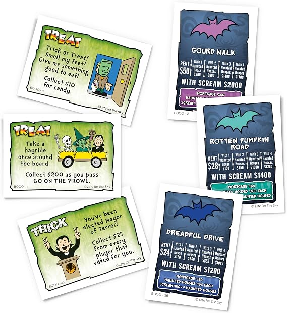 Late for the Sky Boooo-opoly Halloween Family Board Game for 2-6 Players