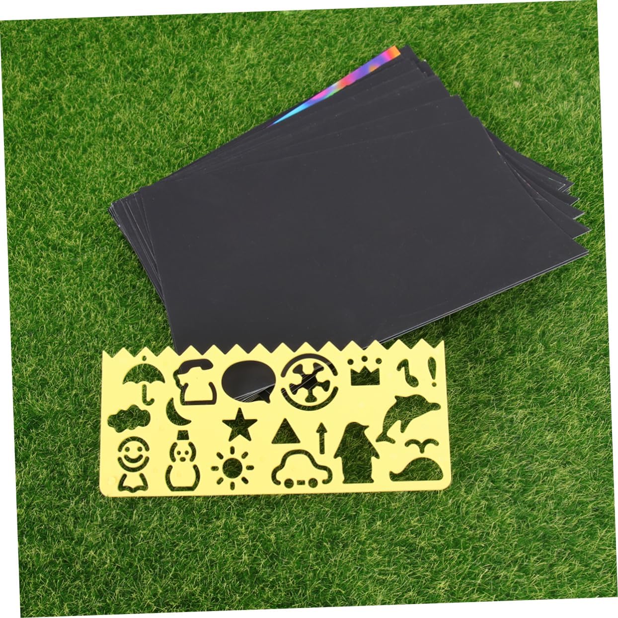 VICASKY 1set Scratch Drawing Set of Scratch Paper Special Pens and Crafts for Boy Girl for Imaginative Play and Developing Skills