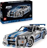 LEGO Technic Voiture Nissan Skyline GT-R (R34) 2 Fast 2 Furious - Maquette de Voiture pour Adulte - Fonction Drift, Direction, Suspension & Moteur 6 Cylindres - Cadeau Collector pour Fans 42210 - 1