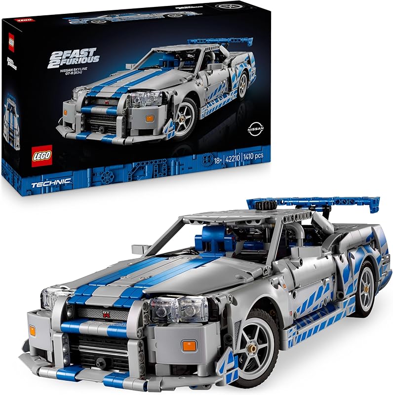 LEGO Technic Voiture Nissan Skyline GT-R (R34) 2 Fast 2 Furious - Maquette de Voiture pour Adulte - 