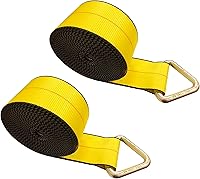 Vista 20 de Mega Cargo Control Correa de cabrestante negra de 3 pulgadas x 30 pies con anillo Delta, para transporte, construcción, madera, 1 paquete