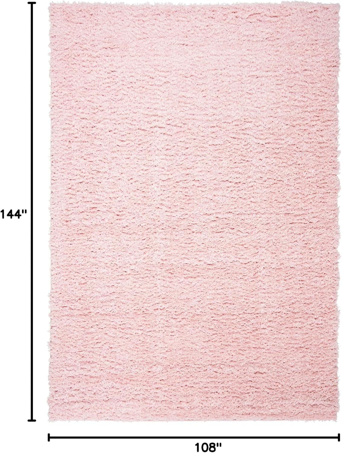 SAFAVIEH Madrid Shag Collection Area Rug - 9' x 12', Blush, Solid Design, Non-Shedding & Easy Care, 1.6-inch Thick Ideal for High Traffic Areas in Living Room, Bedroom (MDG256U)