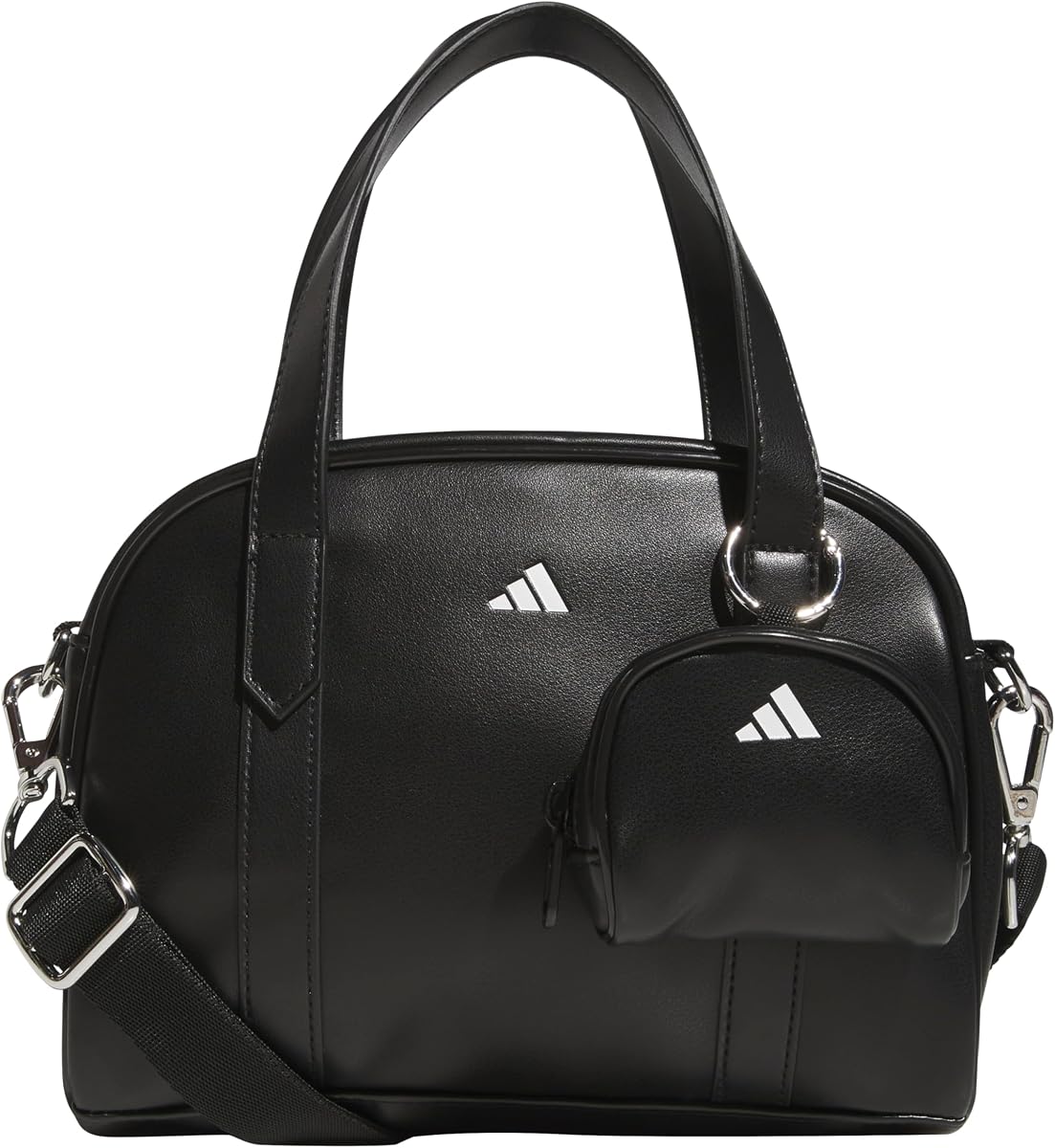 adidas Mini Pouch Carryall Crossbody Shoulder Bag | Adjustable Strap, Premium PU Leather, Two Ways To Carry, Premium Hardware, Front Quick-Grab Pocket
