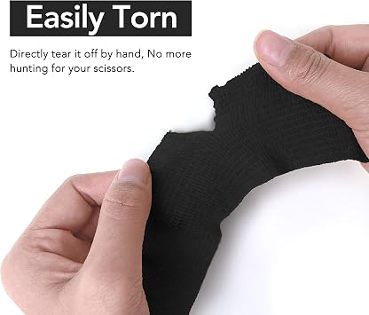 RISEN Cohesive Bandage 2 x 5 Yards, 6 Rolls, Self Adherent Wrap Medical Tape, Adhesive Flexible Breathable First Aid Gauze Ideal for Stretch Athletic