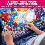 QUOKKA 100 PCS Magnetic Puzzle Book for Kids 3-5 – 2 Puzzles & 2 Spot The Difference Maps – Search and Find Home and Travel Magnetic Activity Book with Visual Guide Board – Space & World Maps
