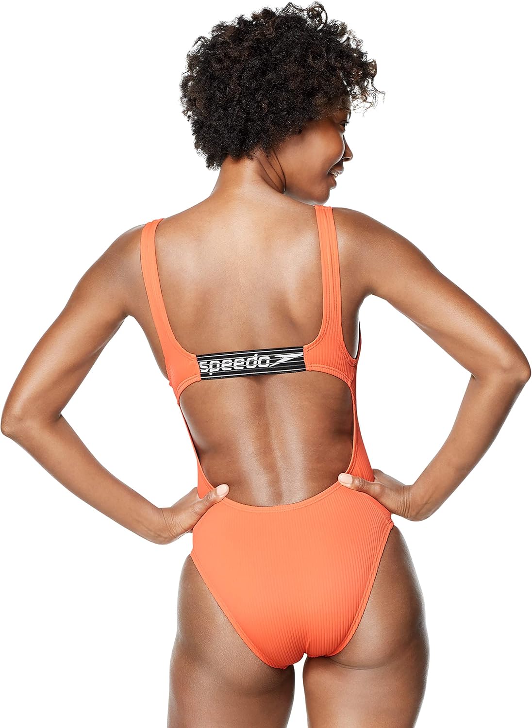 Speedo Costume Intero Donna Scollo Cuore Taglio Moderato - Stampato, Protezione UPF 50+ E Tessuto Recycled