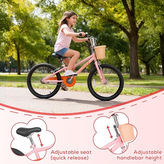 WEIZE Kids Bike, 16 20 Inch Children Bicycle for Boys & Girls Youth Ages 4-12 Years Old, Rider Height 41-62 Inch, Adjustable Seat & Handlebars, Coaster Brake, Multiple Color