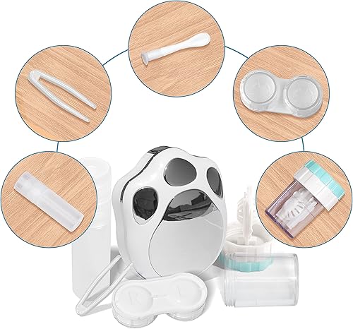 Miniatura 2 de Estuche de Viaje para Lentes de Contacto con Limpiador y Lavadora, Estuche Portátil para Lentes de Contacto con Espejo, Pinzas, Herramienta de