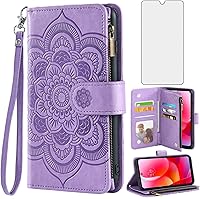 Vista 12 de Asuwish Funda de teléfono para Motorola Moto G Power 2022/MotoG Play 2023/G Pure 2021 con protector de pantalla de vidrio templado y tarjetero