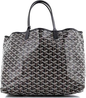 Pre-Loved Saint Louis Tote Printed Coated Canvas PM, Black