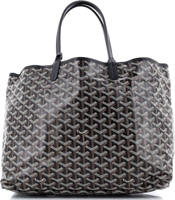 Pre-Loved Saint Louis Tote Printed Coated Canvas PM, Black
