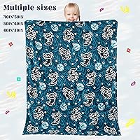Vista 6 de Manta de Ajolotl para Niños que Brilla en la Oscuridad Manta para Niños Niños Manta de Tiro Regalos de Ajolotl Decoración Animal Salamandra Mantas