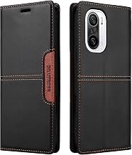 NETANY Compatible with Xiaomi Poco F3/Xiaomi MI 11i/Redmi K40/Redmi K40 Pro Phone Case, Folding Stand Protective Case, with Pocket [Magnetic] Wallet Flip Phone Case (Black)