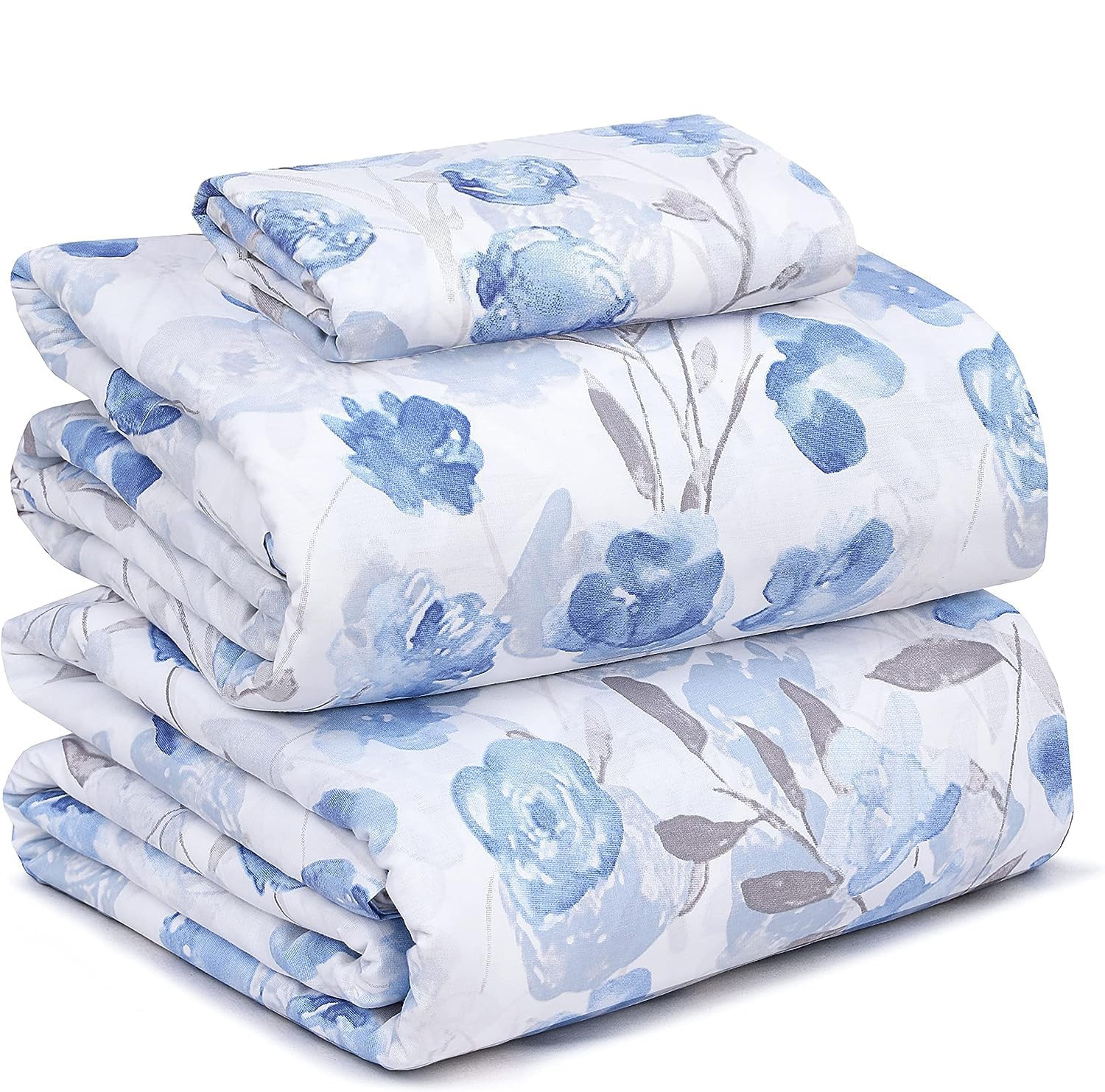 RUVANTI 100% Cotton Twin XL Sheets, Percale Weave Twin XL Set, Monotones