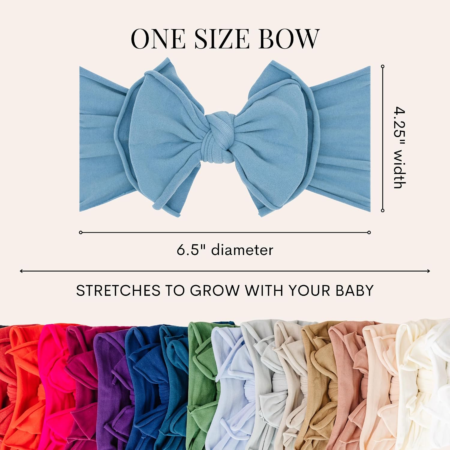 Baby Bling Bows Newborn to Little Girls Hair Bow - FAB-BOW-LOUS Headbands Toddlers Hair Accessories, Made in the USA, One Size (2 Pack - Hot Pink & Light Orchid)