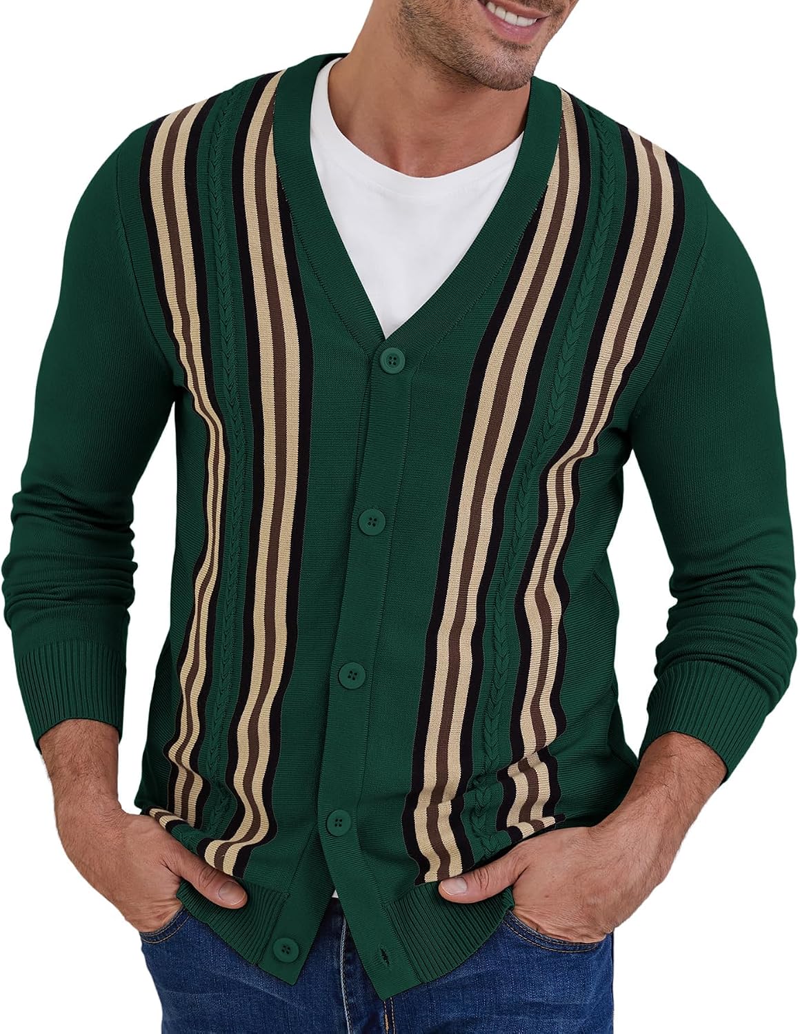 Men's Cashmere Hooded Zipper Cardigan Thick Winter Coat Casual Warm Knitwear for Men Clothes