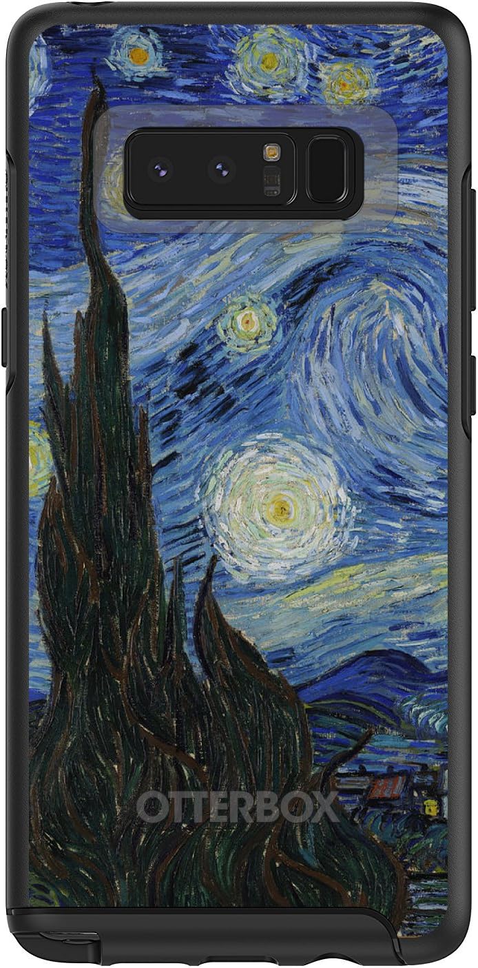 DistinctInk Case for Galaxy Note 8 - Custom Black Replacement for OtterBox ® Symmetry - Van Gogh Starry Night - Classic Art