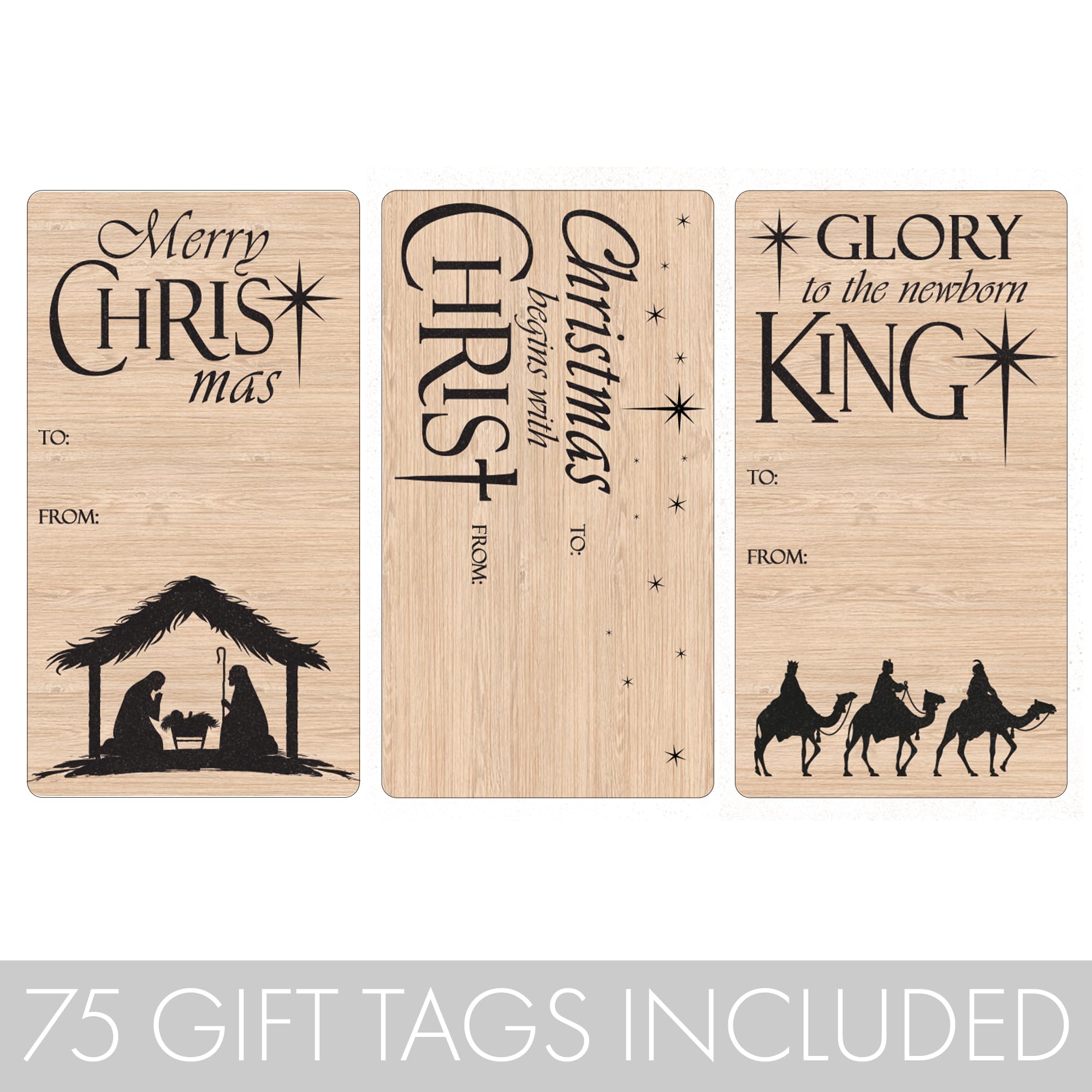 Amazon.com: Christmas Nativity Gift Tag Stickers, 75 Labels, Peel and Stick Religious Christian Holiday Gift Wrap Tags : Health & Household printable-christmas-gift-tags-with-scripture