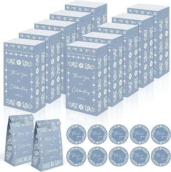 24 Pcs Blue Cielito Lindo Party Favor Bags Platos De Barro Mexicanos Gift Bags with Stickers Cielito Lindo Party Decorations Cinco De Mayo Goodie Bag for Mexican Fiesta Baby Shower Supplies