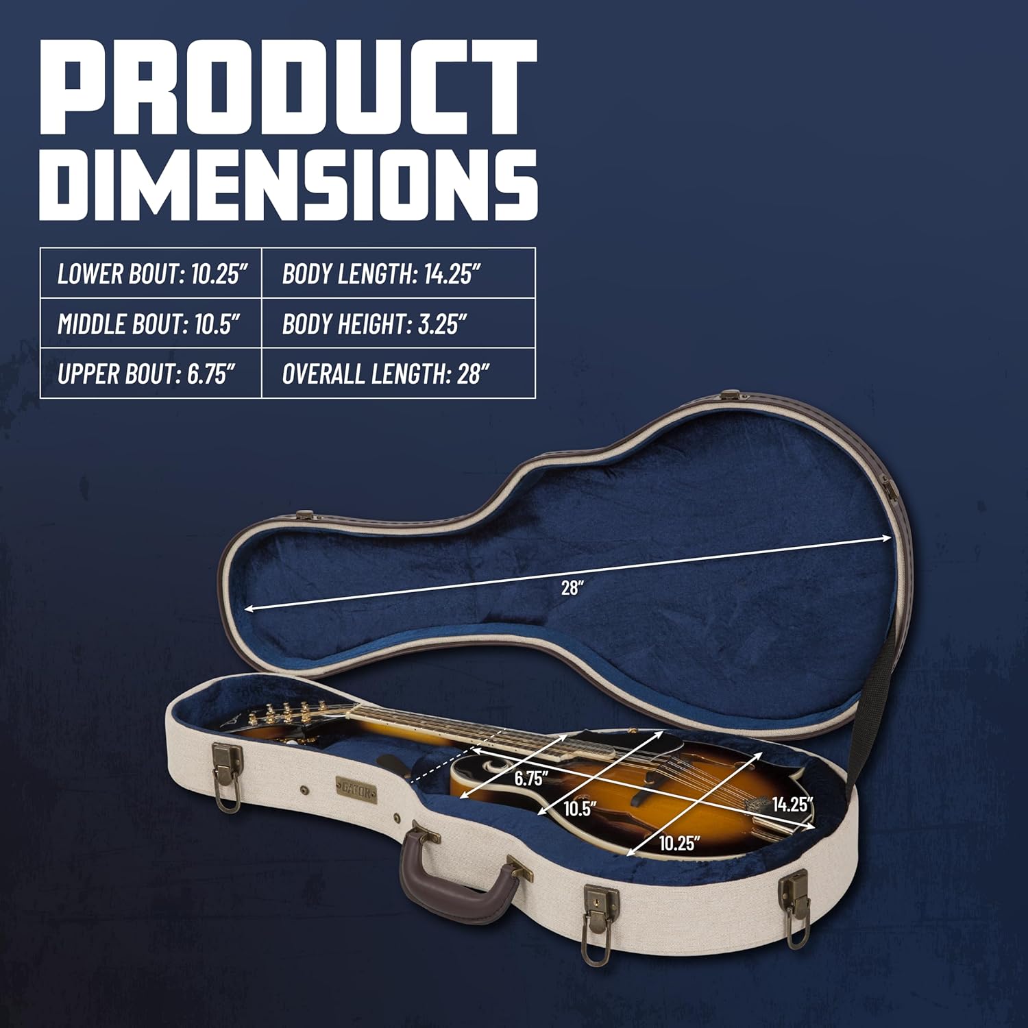 Gator Cases Journeyman Series Deluxe Wood Case for Resonator Style Acoustic Guitars