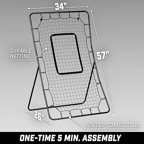 Miniatura 3 de GoSports Rebotador de lanzamiento y campo de béisbol y softbol - Red de retorno de inclinación hacia atrás - Elige tu tamaño