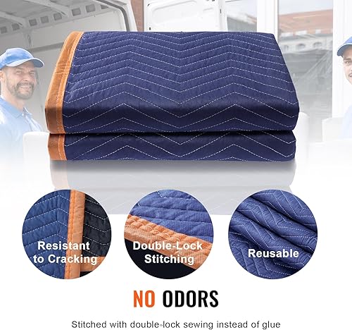 Miniatura 4 de VEVOR YB085-35 Mantas móviles, 35 librasdz, 12 paquetes, azulnaranja