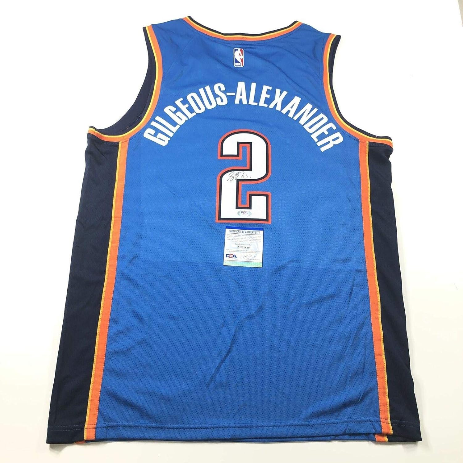 Shai Gilgeous-Alexander Autographed Jersey - Oklahoma City Thunder ...