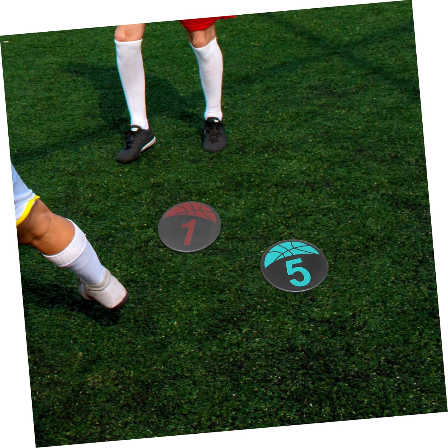 SUPVOX Digital Logo Plate Marker Spot Numbers Drills Large Gym Pink Number Mark Mat Discs Professional Marking