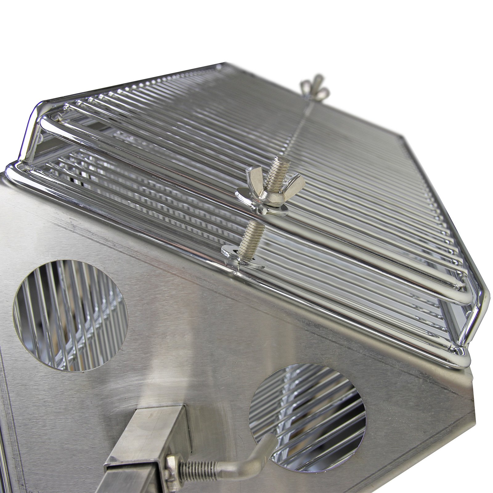 KuKoo Rôtissoire à Charbon en Acier Inoxydable Robuste pour 90kg de Viandes et Accessoire Grill de Rôtissage