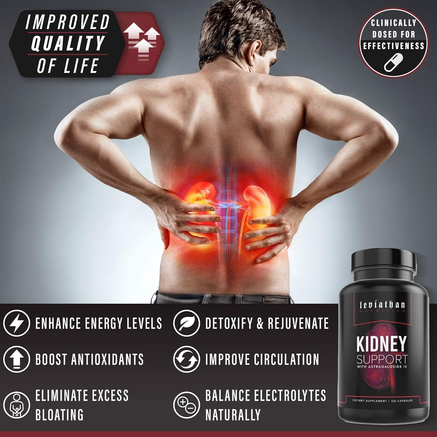 Leviathan Super Kidney Cleanse & Urinary Detox Formula | Optimal Kidney Health & Gallbladder Formula | Full Restore & Detox - Manage Kidney Stones | 120 Caps - Image 6