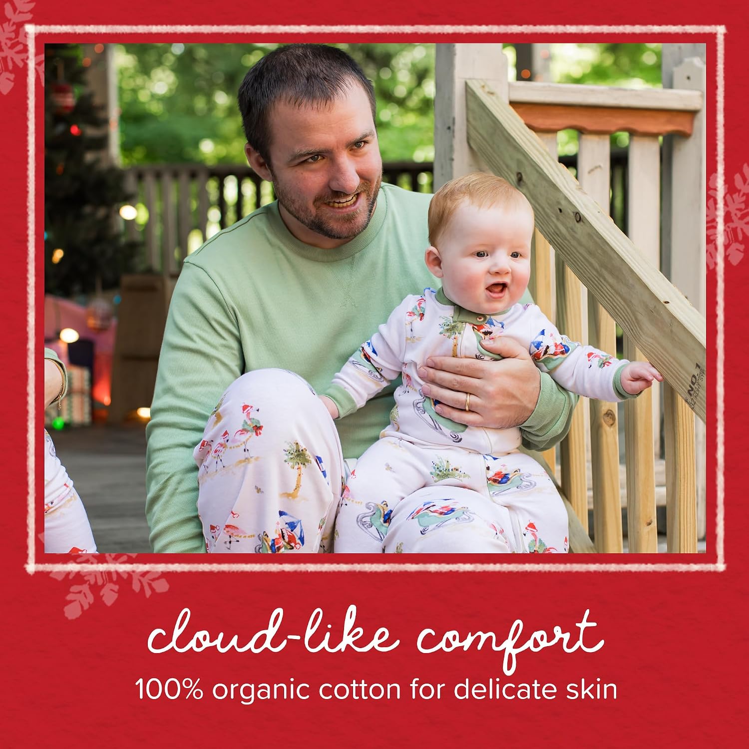 81NT5547N1L._AC_SL1500_ Burt's Bees Baby Matching Family Jammies, Organic Cotton, Holiday Pajamas