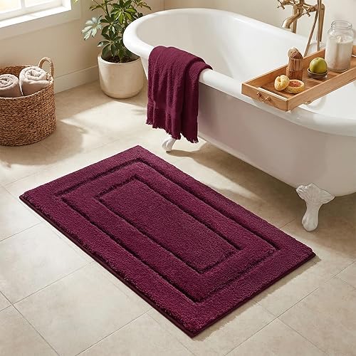 Miniatura 20 de GRANNY SAYS Alfombras de baño antideslizantes, lavables, extra suaves y absorbentes de agua para baño, alfombra de baño peluda de felpa, alfombra