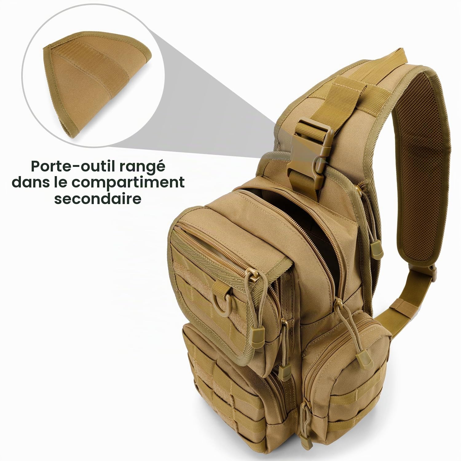 G4Free Sac à Bandoulière Tactique d'extérieur Sac à dos de Sport Militaire Assault Petite épaule Sacs Pour Marche vélo Cyclisme Camping Randonnée Trekking