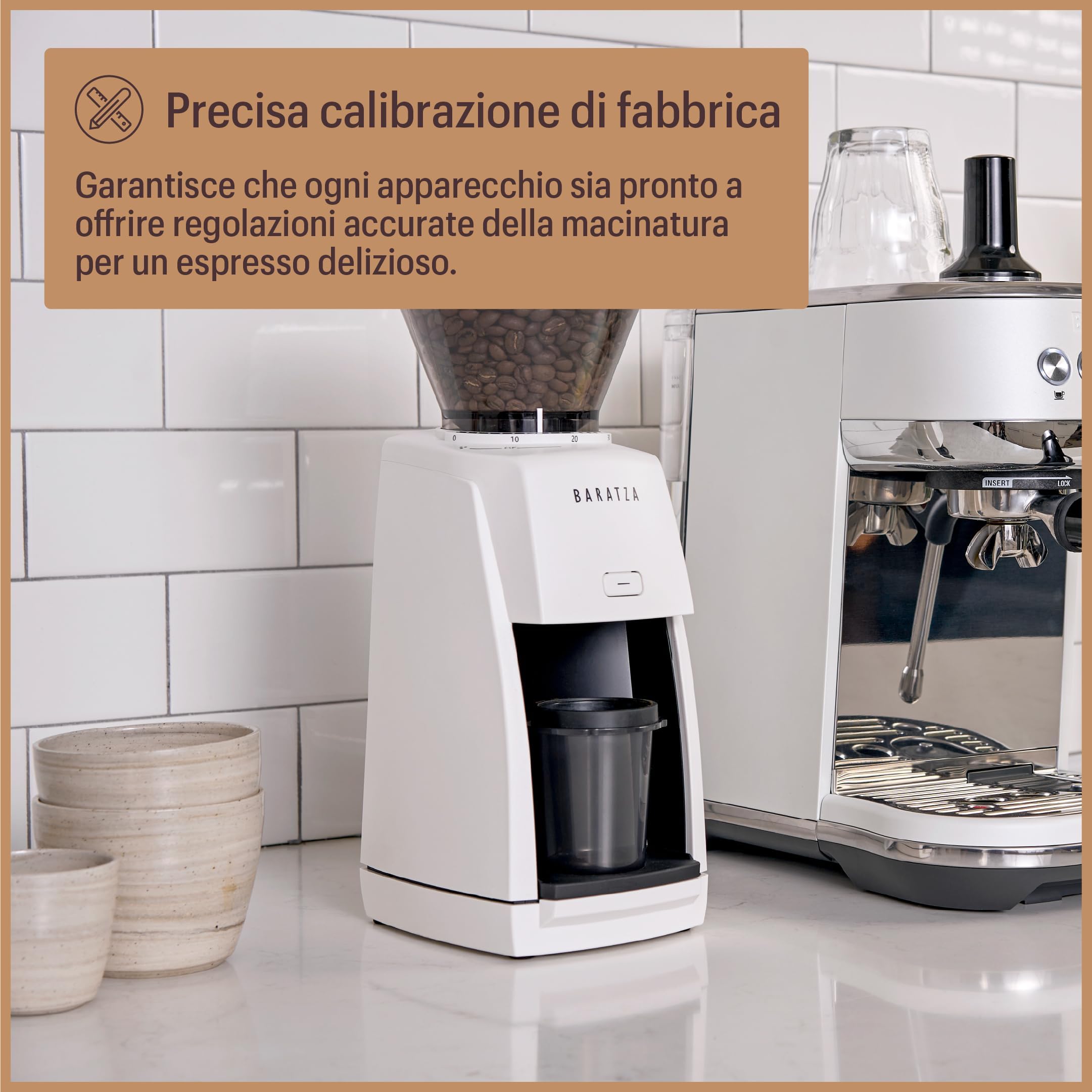 Baratza - Macinacaffè Encore ESP 230V - Elettrodomestici per la Casa, Macina Caffè Elettrico per Caffè in Grani - Grinder Specializzato per Espresso, Nero