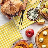 Vista 9 de Gatherfun Servilletas de papel desechables a cuadros blancos y negros para cenas, picnic y fiestas (paquete de 50)