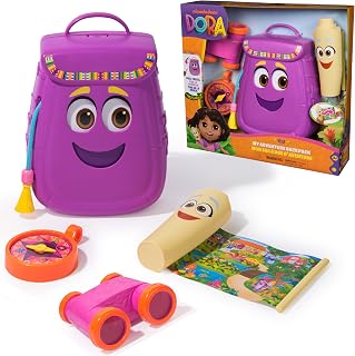 Dora, Mein Abenteuer-Rucksack, mit Entdecker-Zubehör, ausziehbare Karte, Spielzeug-Fernglas und Kompass, Kinder-Spielzeug für Mädchen und Jungen ab 3 Jahren