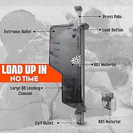 Arsuk Airsoft Speed Loader 6mm with Adapter - 155 Rounds - Speed Reloader 6mm for BBS - Fast Reloading Tool for Airsoft Gun Accessories