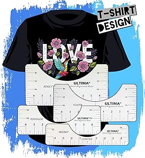 Ultima T-Shirt Alignment Guide & Centering Ruler – 4pc T Shirt Alignment...