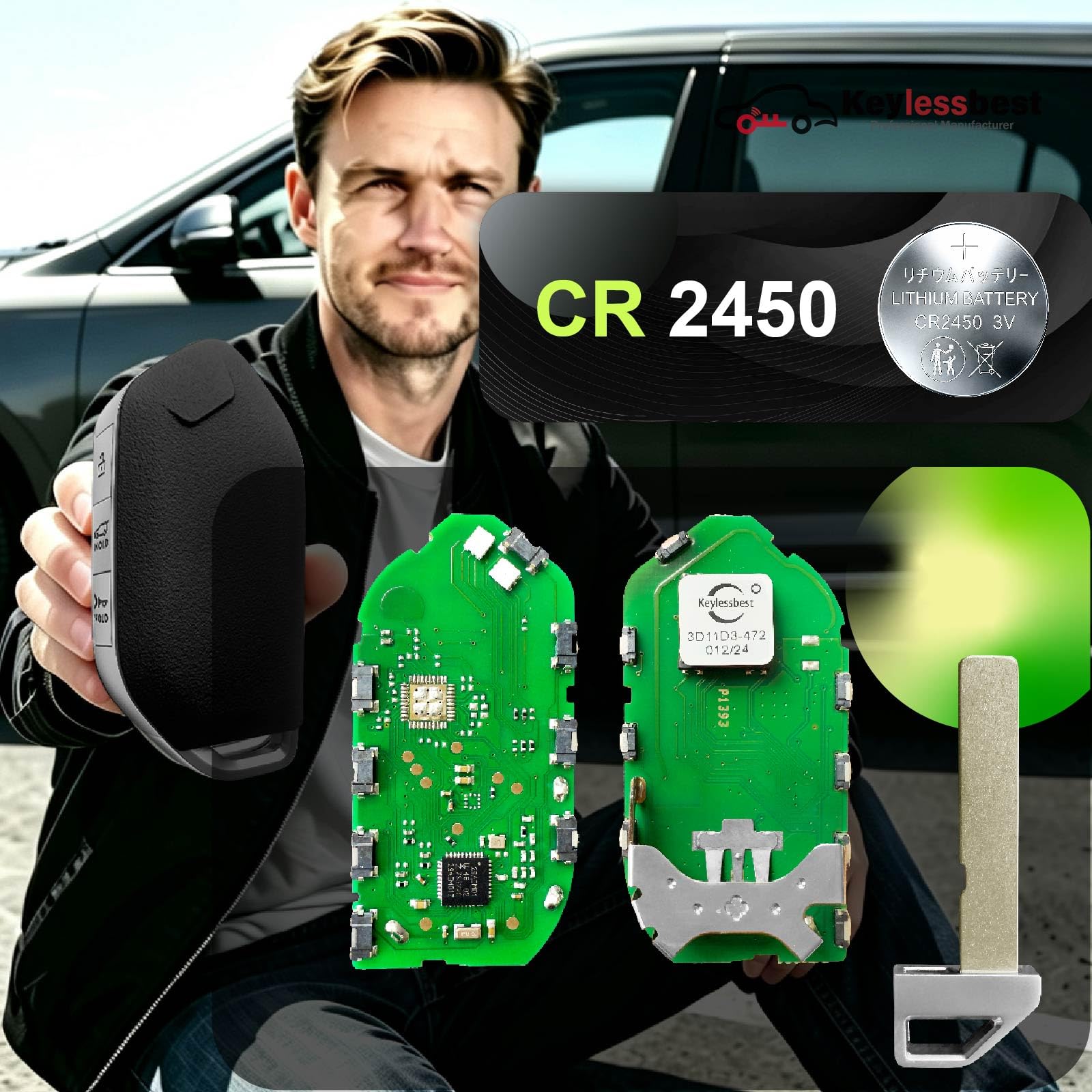 Ricambio per telecomando Kia Sorento Hybrid 2024 TQ8-FOB-4F81M44 7 pulsanti 433 MHz