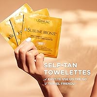 Vista 2 de L'Oreal Paris Sublime - Toallas autobronceadoras de bronce, sin rayas, bronceado de aspecto natural, 6 unidades (paquete de 2)