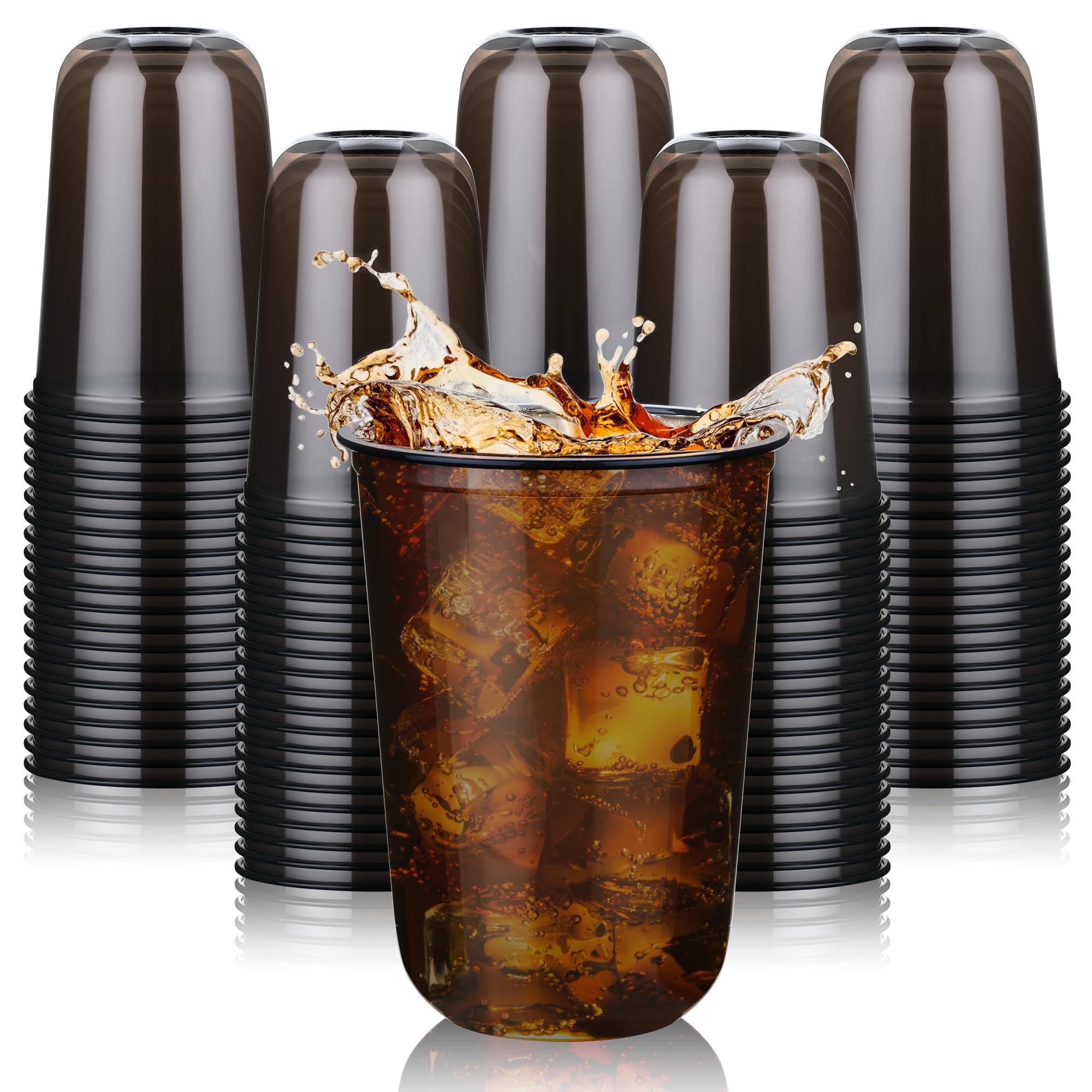 KesaPlan 100 Pcs 12oz Plastic Clear Cups, Disposable Wine Cocktail Glasses — Amazon image 12