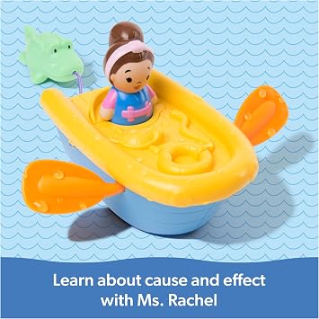 Ms. Rachel Row Your Boat Water Toy, Educational Bath Toy & Boat