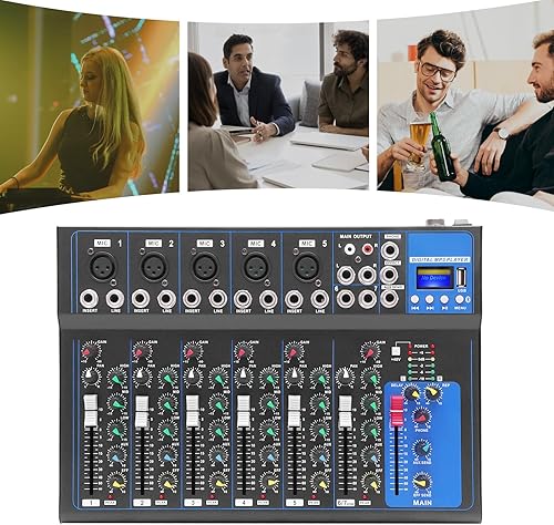 Miniatura 9 de Mezclador DJ CT-120S Consola de mezcla de audio USB profesional de 12 canales, estudio de música, mezclador de audio de estudio en vivo, consola de