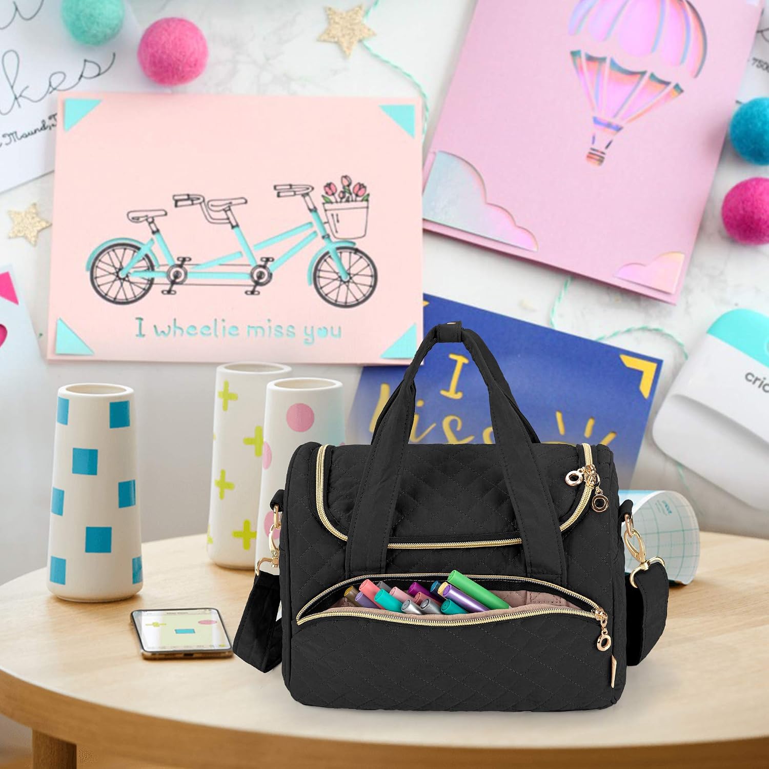 LUXJA Bag Compatible with Cricut Joy, Case Compatible with Cricut Joy, Black