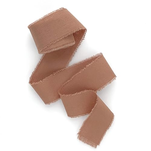 Miniatura 134 de Dark green 1 inch wide 5 yds frayed edges handmade cotton ribbon hand dyed for Rustic wedding invitation ties favors gift wrapping Party decor bows